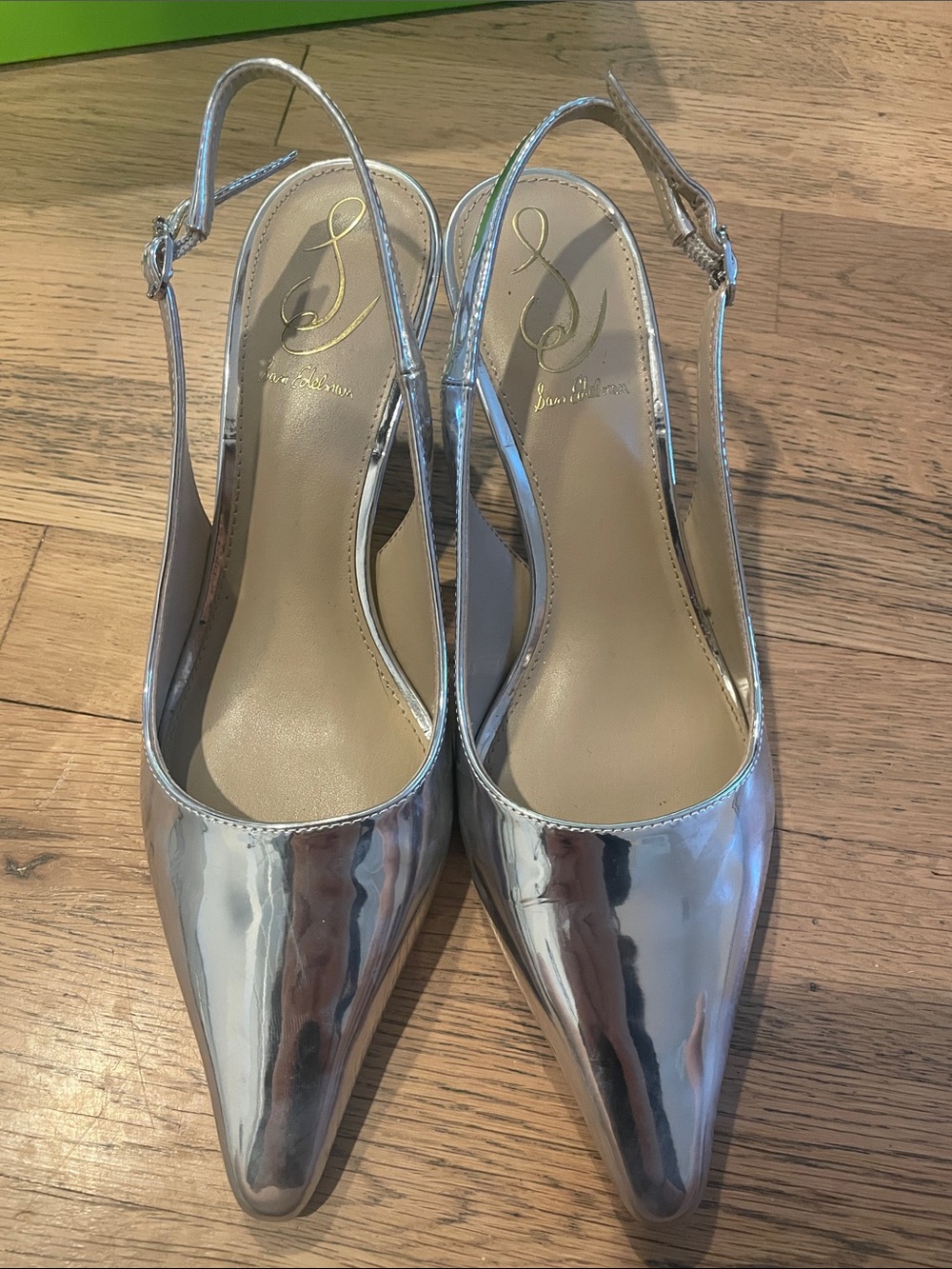 Sam Edelman Silver Kitten Slingback